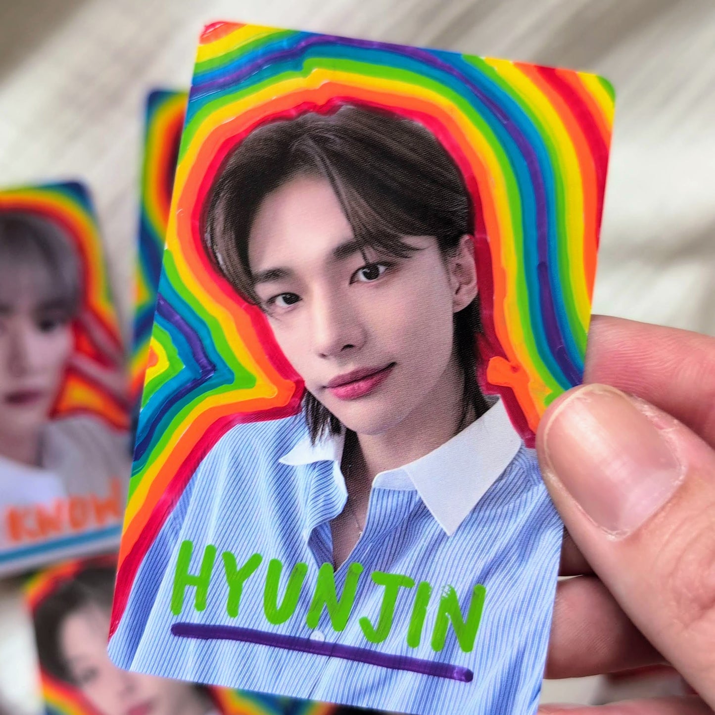 🏳️🌈Rainbow Pride Stray Kids Doodled Photo Cards Set of 8🌈