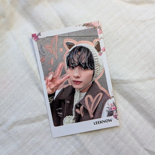 🐰💮 Lee Know Japan Polaroid Doodled & Sticker!