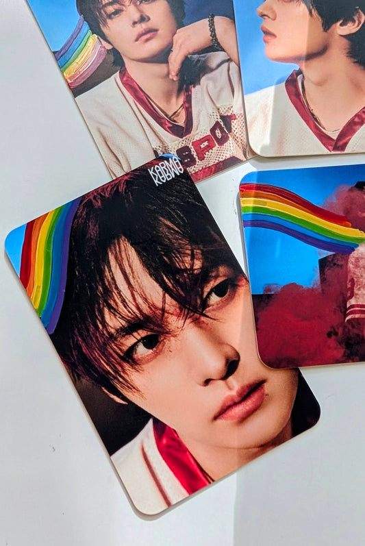 🏳️🌈Lee Know PRIDE Stray Kids Doodled Photo Cards Set of 4🌈