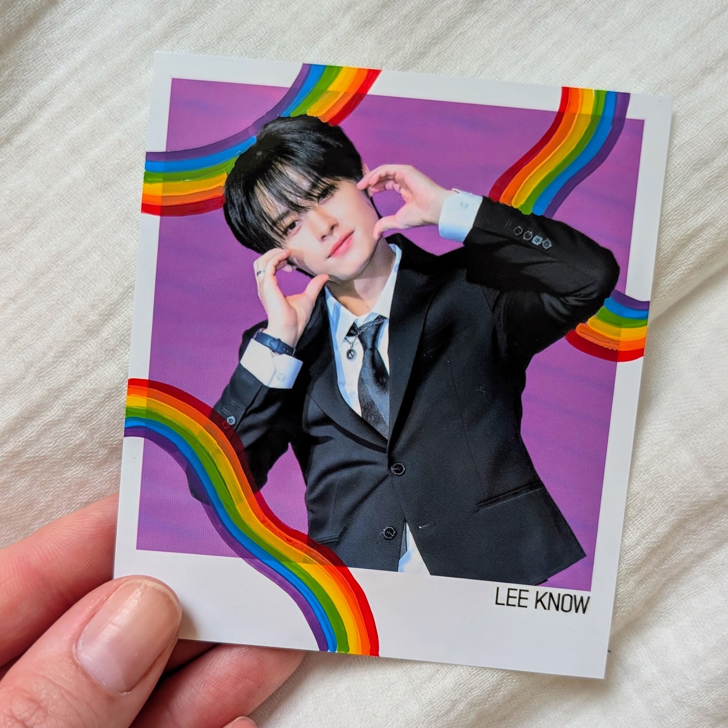 Lee Know 🏳️‍🌈PRIDE🏳️‍🌈 Doodled Square Print