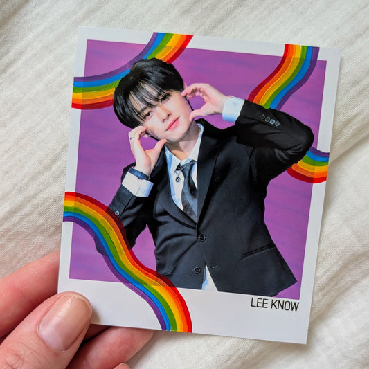 Lee Know 🏳️‍🌈PRIDE🏳️‍🌈 Doodled Square Print