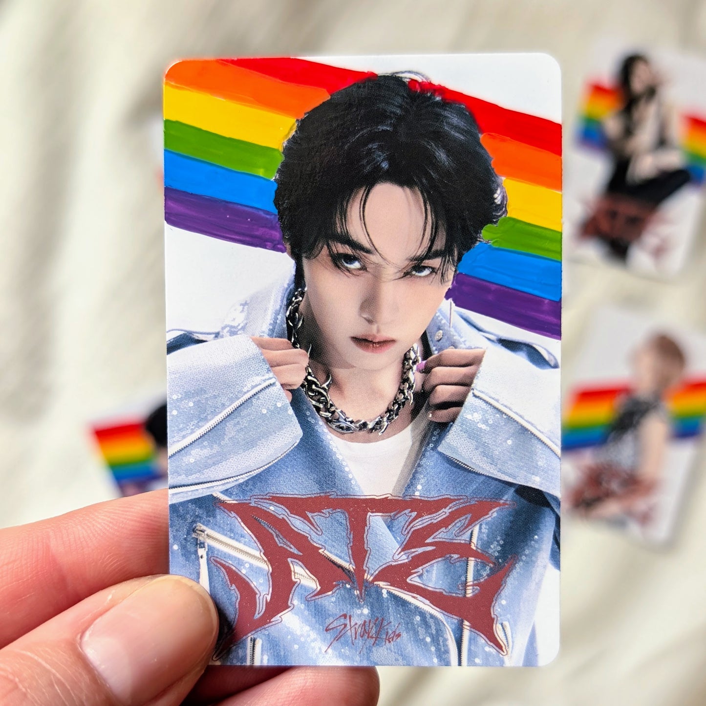 ATE Pride Stray Kids Doodled Photo Cards🌈🥠 Set of 9