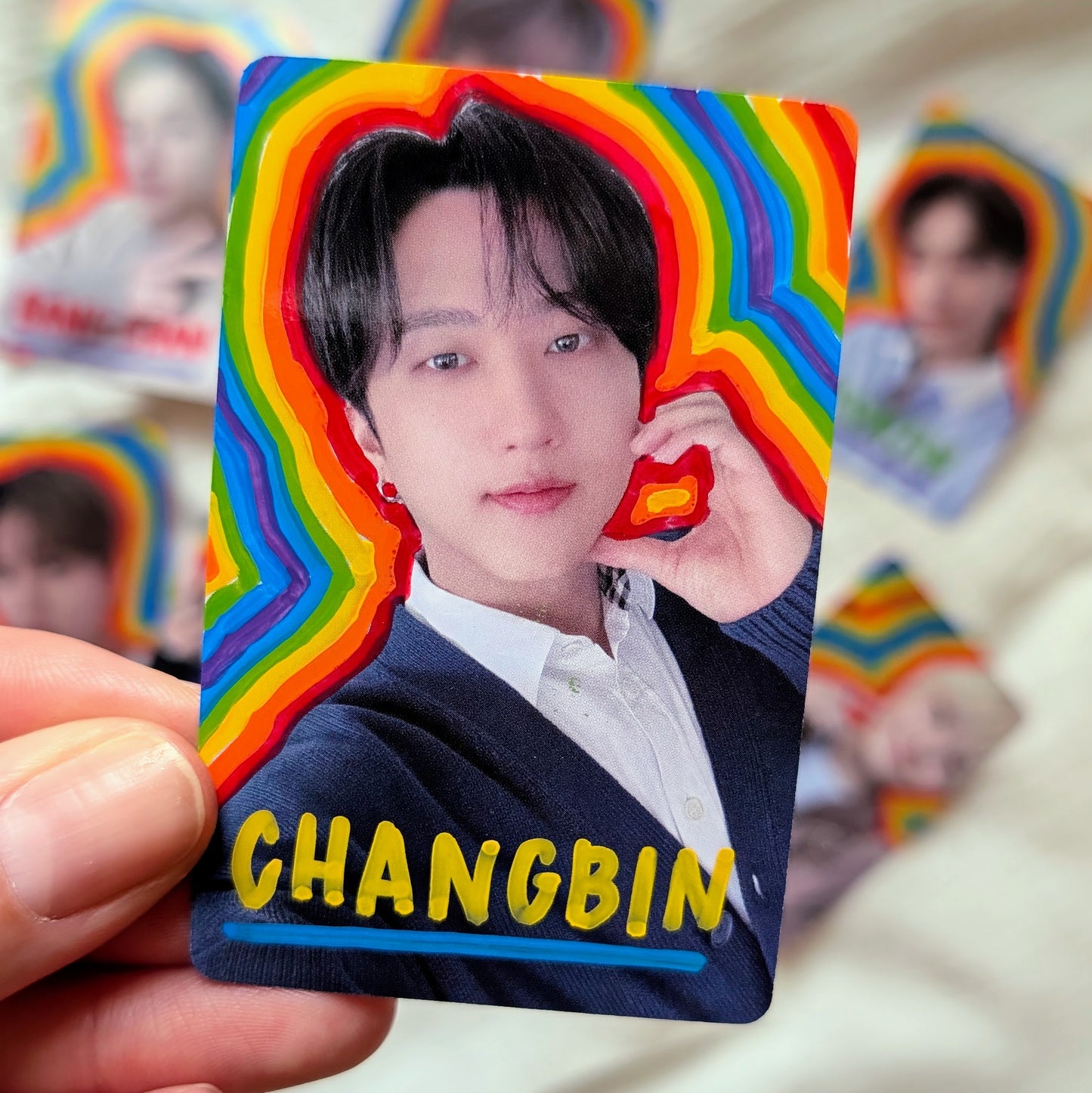 🏳️‍🌈Rainbow Pride Stray Kids Doodled Photo Cards Set of 8🌈