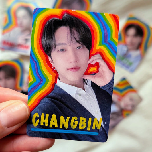 🏳️‍🌈Rainbow Pride Stray Kids Doodled Photo Cards Set of 8🌈