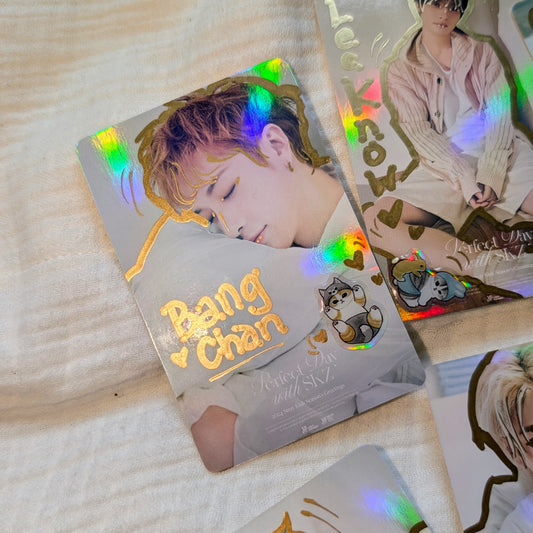 😽💕Japan Stray Kids Holographic Doodled Photo Card Set of 11
