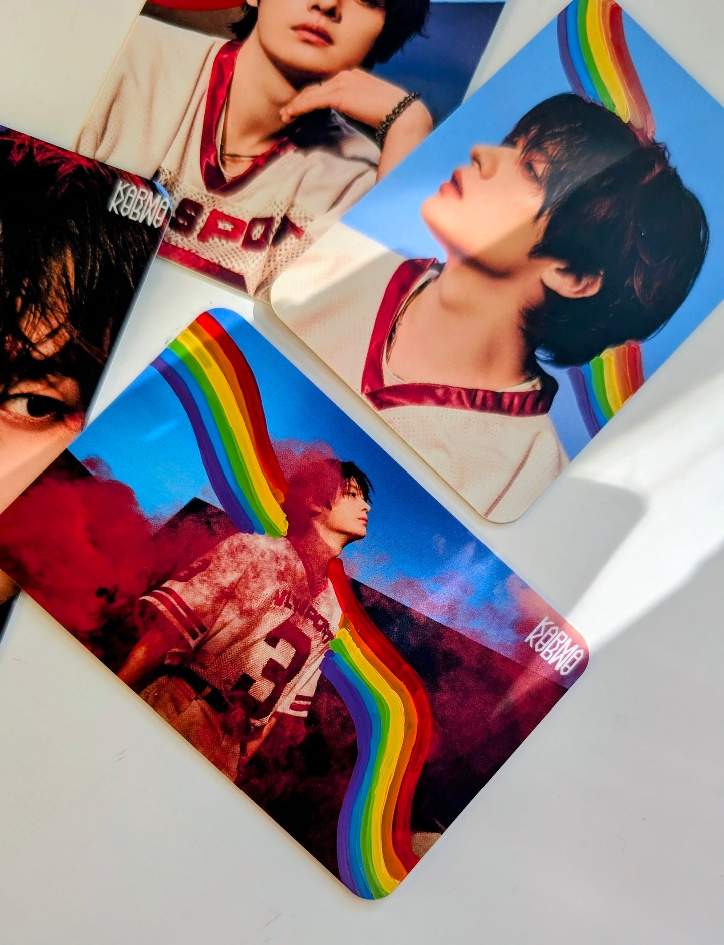 🏳️‍🌈Lee Know PRIDE Stray Kids Doodled Photo Cards Set of 4🌈
