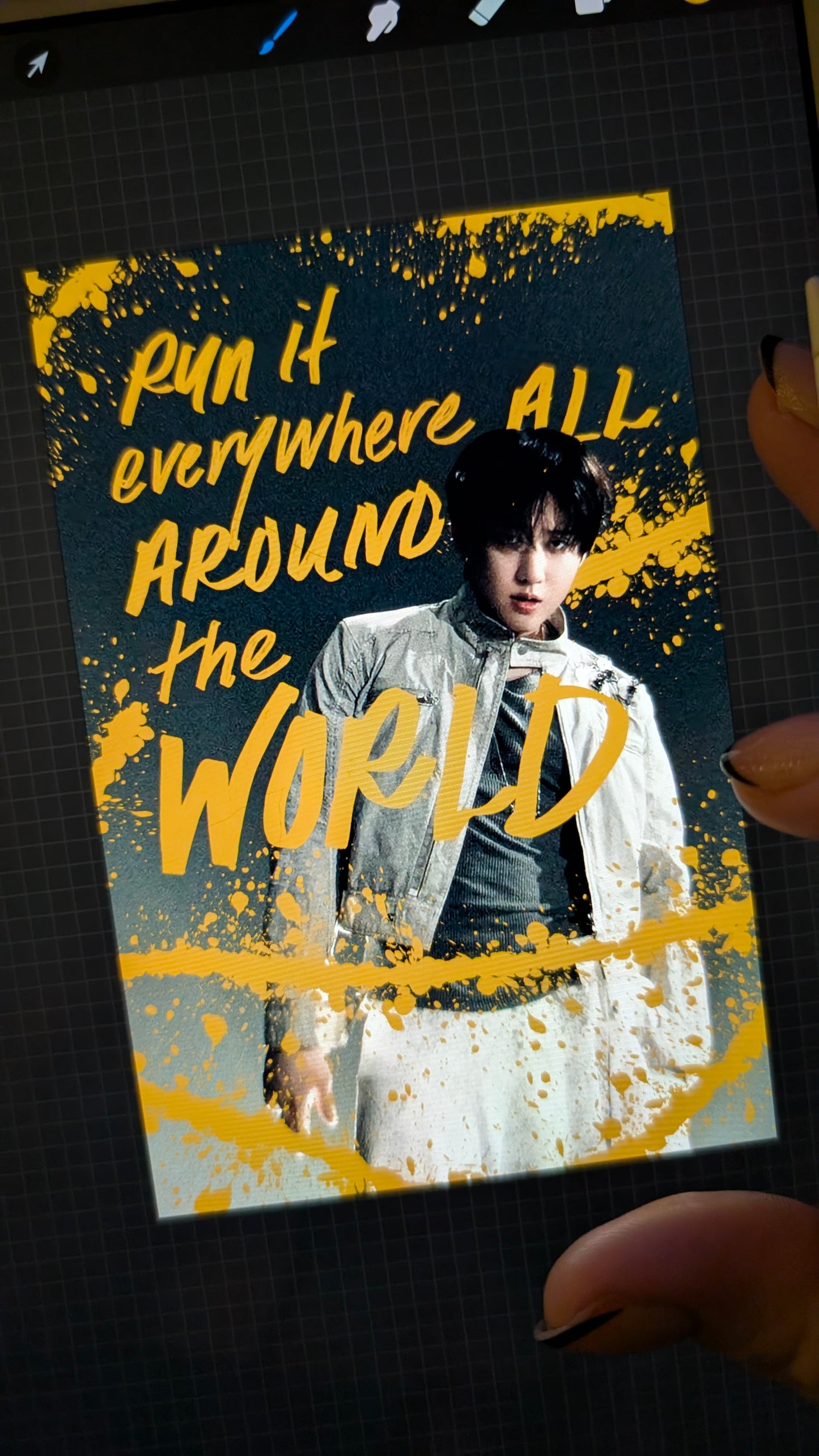 🖤🤍Pre-Order "RUN IT" Embossed Doodled Photo Cards✨