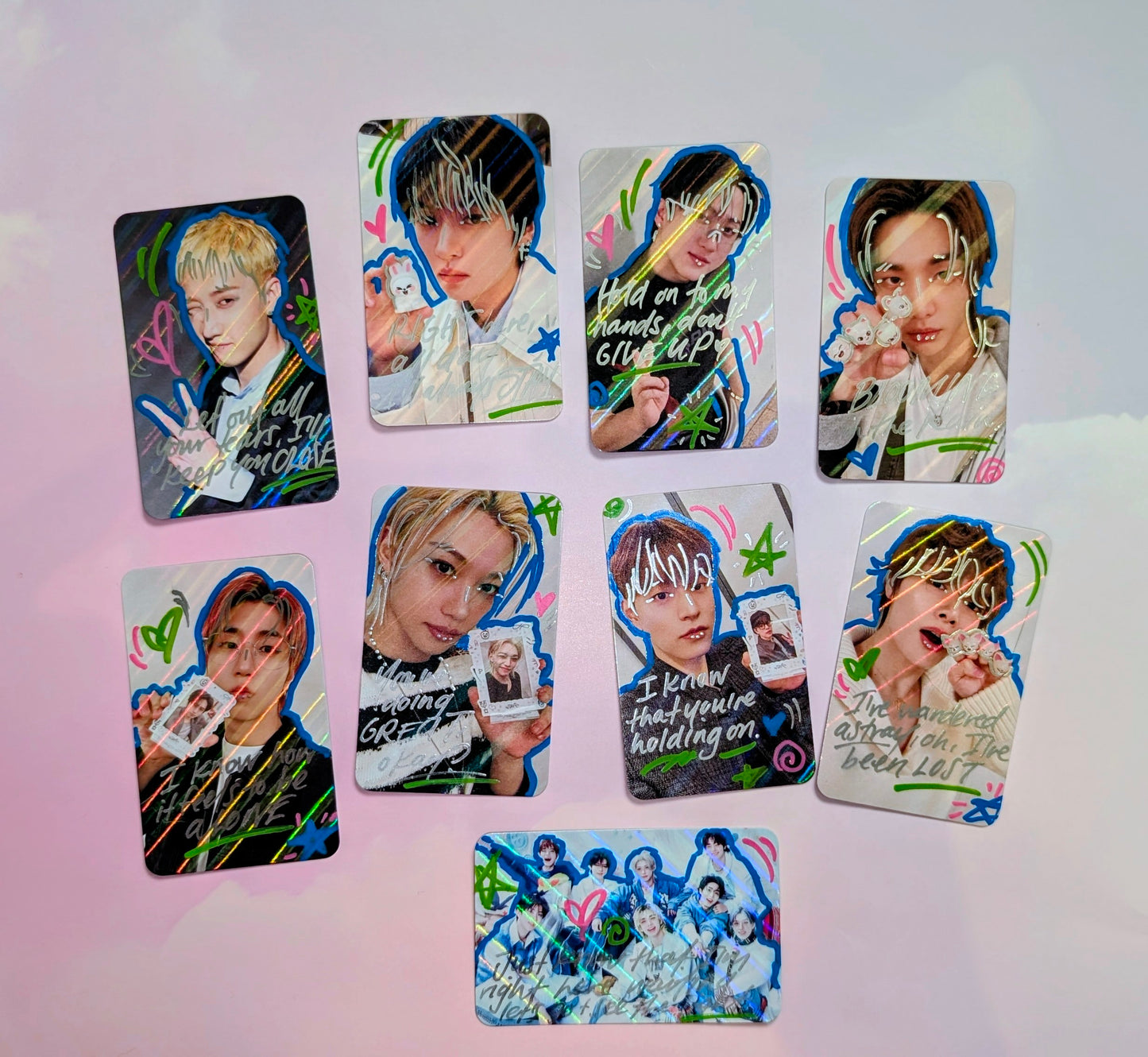 STAY Day 💗 Stray Kids Doodled Photo Cards Set of 9